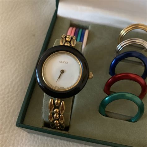 gucci watch for womens with changeable bezels